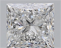 Natural Diamond 0.72 Carats, Princess with  Cut, F Color, SI1 Clarity and Certified by GIA