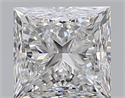 Natural Diamond 0.72 Carats, Princess with  Cut, F Color, SI1 Clarity and Certified by GIA