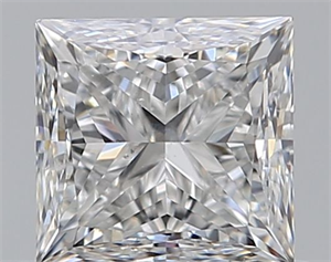 Picture of Natural Diamond 0.72 Carats, Princess with  Cut, F Color, SI1 Clarity and Certified by GIA