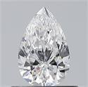 Natural Diamond 0.53 Carats, Pear with  Cut, D Color, VS1 Clarity and Certified by GIA