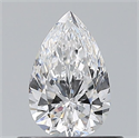 Natural Diamond 0.53 Carats, Pear with  Cut, D Color, VS1 Clarity and Certified by GIA