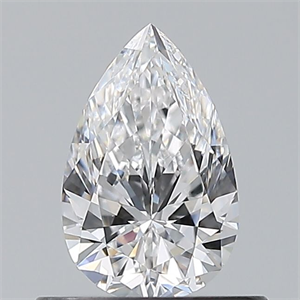 Picture of Natural Diamond 0.53 Carats, Pear with  Cut, D Color, VS1 Clarity and Certified by GIA