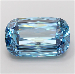 Picture of Lab Grown Diamond 10.08 Carats, CUSHION MODIFIED with  Cut, Fancy Vivid Blue Color, VS1 Clarity and Certified by IGI