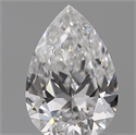 Natural Diamond 0.12 Carats, Pear with  Cut, E Color, VS1 Clarity and Certified by IGI
