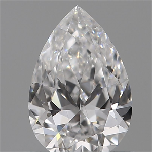 Picture of Natural Diamond 0.12 Carats, Pear with  Cut, E Color, VS1 Clarity and Certified by IGI