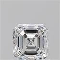Natural Diamond 0.92 Carats, Asscher with  Cut, F Color, VVS1 Clarity and Certified by GIA