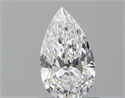 Natural Diamond 0.60 Carats, Pear with  Cut, D Color, VVS1 Clarity and Certified by GIA