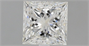 Natural Diamond 0.95 Carats, Princess with  Cut, H Color, VVS1 Clarity and Certified by GIA