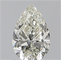 Natural Diamond 0.60 Carats, Pear with  Cut, J Color, VS1 Clarity and Certified by IGI