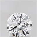 Lab Grown Diamond 1.26 Carats, Round with Ideal Cut, D Color, VVS2 Clarity and Certified by IGI