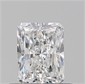 Natural Diamond 0.53 Carats, Radiant with  Cut, E Color, VVS1 Clarity and Certified by GIA
