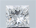 Natural Diamond 0.90 Carats, Princess with  Cut, E Color, SI1 Clarity and Certified by GIA