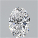 Natural Diamond 0.50 Carats, Oval with  Cut, D Color, VS2 Clarity and Certified by GIA