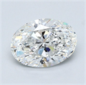 Natural Diamond 1.30 Carats, Oval with  Cut, F Color, VS1 Clarity and Certified by GIA