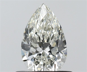 Picture of Natural Diamond 0.50 Carats, Pear with  Cut, I Color, VVS1 Clarity and Certified by IGI