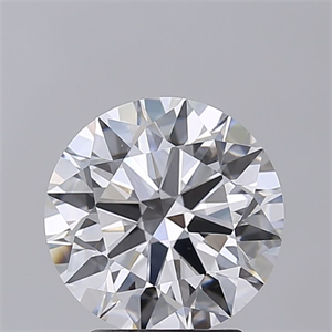 Picture of Lab Grown Diamond 3.02 Carats, Round with Excellent Cut, E Color, VVS2 Clarity and Certified by GIA