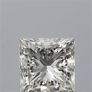 Picture of Natural Diamond 0.72 Carats, Princess with  Cut, J Color, VVS2 Clarity and Certified by GIA