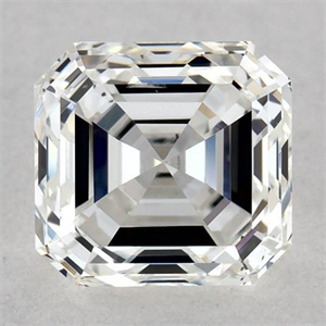 Foto Diamante Natural 0.71 quilates, Asscher , Color H, claridad SI1 y certificado GIA de