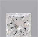 Natural Diamond 0.55 Carats, Princess with  Cut, G Color, SI2 Clarity and Certified by GIA