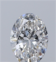 Natural Diamond 0.40 Carats, Oval with  Cut, F Color, VVS1 Clarity and Certified by GIA