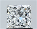 Natural Diamond 1.01 Carats, Princess with  Cut, G Color, VVS2 Clarity and Certified by GIA