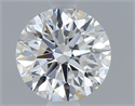 Natural Diamond 0.90 Carats, Round with Excellent Cut, F Color, VS2 Clarity and Certified by GIA