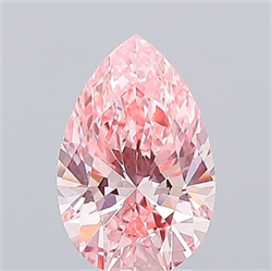 Picture of Lab Grown Diamond 2.57 Carats, Pear with  Cut, Fancy Vivid Pink Color, VVS2 Clarity and Certified by IGI