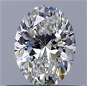 Natural Diamond 0.51 Carats, Oval with  Cut, F Color, VVS1 Clarity and Certified by GIA