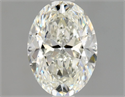 Natural Diamond 0.90 Carats, Oval with  Cut, I Color, SI1 Clarity and Certified by GIA