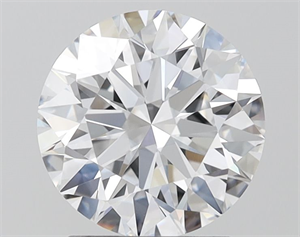 Picture of Lab Grown Diamond 2.18 Carats, Round with Ideal Cut, D Color, IF Clarity and Certified by IGI