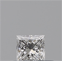Natural Diamond 0.23 Carats, Princess with  Cut, E Color, VVS1 Clarity and Certified by GIA