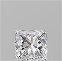 Natural Diamond 0.50 Carats, Princess with  Cut, D Color, VVS2 Clarity and Certified by GIA