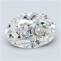 Natural Diamond 1.25 Carats, Oval with  Cut, H Color, VS1 Clarity and Certified by GIA