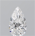 Natural Diamond 0.50 Carats, Pear with  Cut, E Color, VS1 Clarity and Certified by GIA