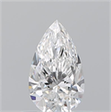 Natural Diamond 0.50 Carats, Pear with  Cut, E Color, VS1 Clarity and Certified by GIA