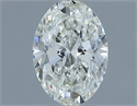 Natural Diamond 0.81 Carats, Oval with  Cut, I Color, SI1 Clarity and Certified by IGI