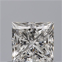 Natural Diamond 0.52 Carats, Princess with  Cut, F Color, VS2 Clarity and Certified by GIA