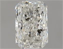 Natural Diamond 0.80 Carats, Radiant with  Cut, F Color, SI2 Clarity and Certified by HRD