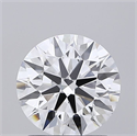 Lab Grown Diamond 1.51 Carats, Round with Ideal Cut, D Color, VVS2 Clarity and Certified by IGI