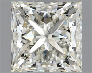 Picture of Natural Diamond 1.01 Carats, Princess with  Cut, K Color, SI1 Clarity and Certified by GIA
