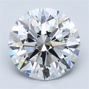 Picture of Natural Diamond 2.50 Carats, Round with Excellent Cut, F Color, VVS2 Clarity and Certified by GIA