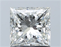 Natural Diamond 1.04 Carats, Princess with  Cut, I Color, VS2 Clarity and Certified by GIA