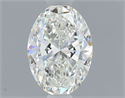 Natural Diamond 0.50 Carats, Oval with  Cut, H Color, VS2 Clarity and Certified by GIA