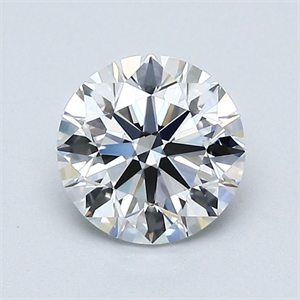 Picture of Natural Diamond 1.01 Carats, Round with Excellent Cut, E Color, VVS1 Clarity and Certified by GIA