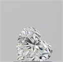 Natural Diamond 0.53 Carats, Heart with  Cut, I Color, VS2 Clarity and Certified by GIA