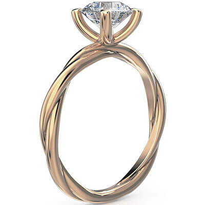 Crystal, the rope solitaire engagement ring for all shapes