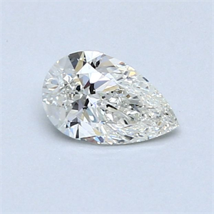 Foto Diamante Natural 0.51 quilates, De pera , Color H, claridad SI1 y certificado GIA de