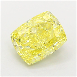 Picture of Lab Grown Diamond 2.01 Carats, CUSHION MODIFIED with  Cut, Fancy Intense Yellow Color, VVS2 Clarity and Certified by IGI
