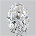 Natural Diamond 1.00 Carats, Oval with  Cut, D Color, VS1 Clarity and Certified by GIA