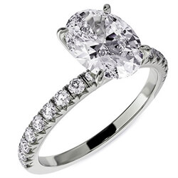 Picture of Engagement ring pave set for all shapes and carats